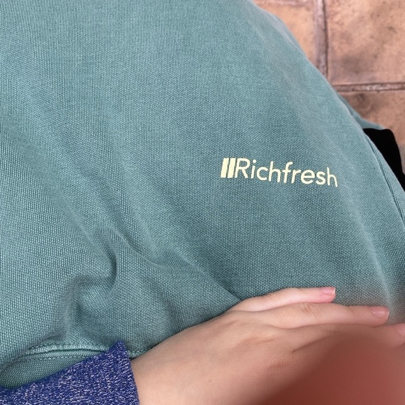 Richfresh / rare seafoam green pullover sweatshirt top crewneck M - Picture 3 of 5